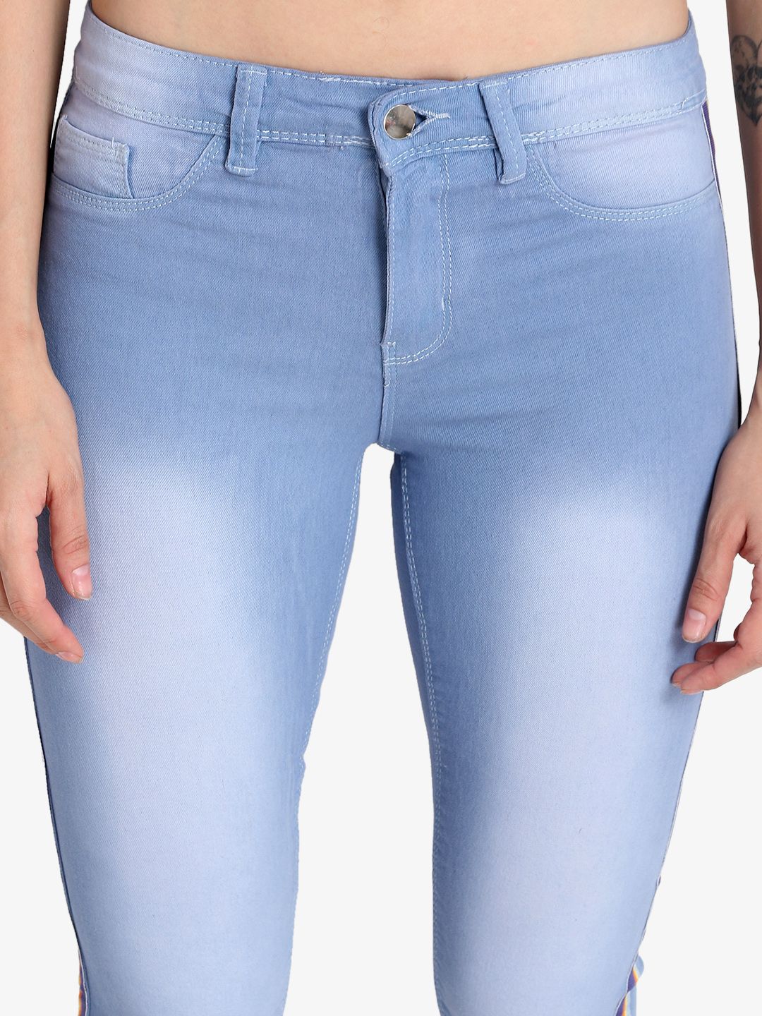 Kotty Women Blue Skinny Fit High-Rise Clean Look Stretchable Jeans