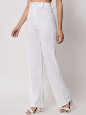 Kotty Women Pack Of 2 Relaxed Straight Leg Fit High-Rise Easy Wash Trousers