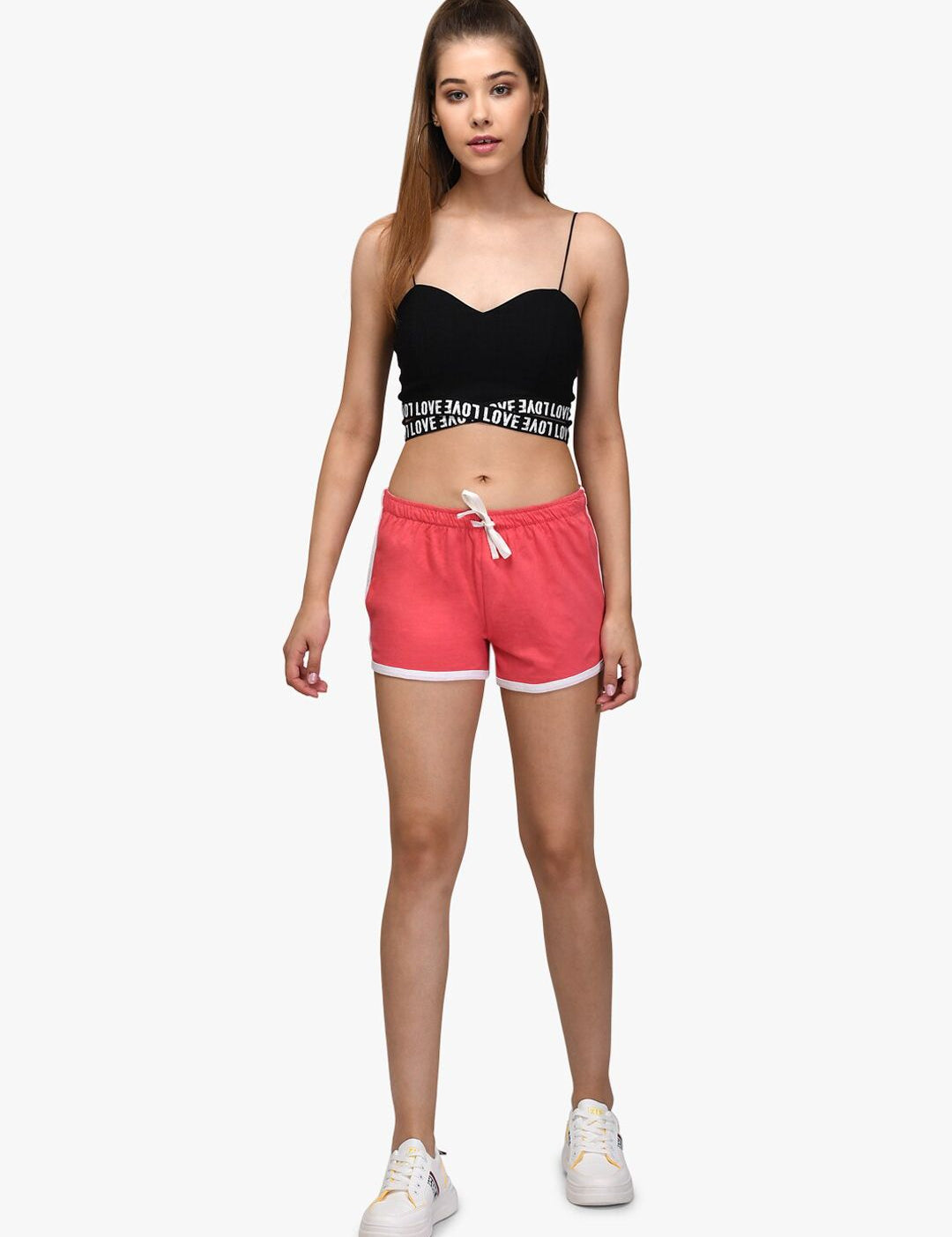 Kotty Women Red Solid Regular Fit Regular Shorts