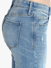 Kotty Women Blue Skinny Fit Mid-Rise Mildly Distressed Jeans