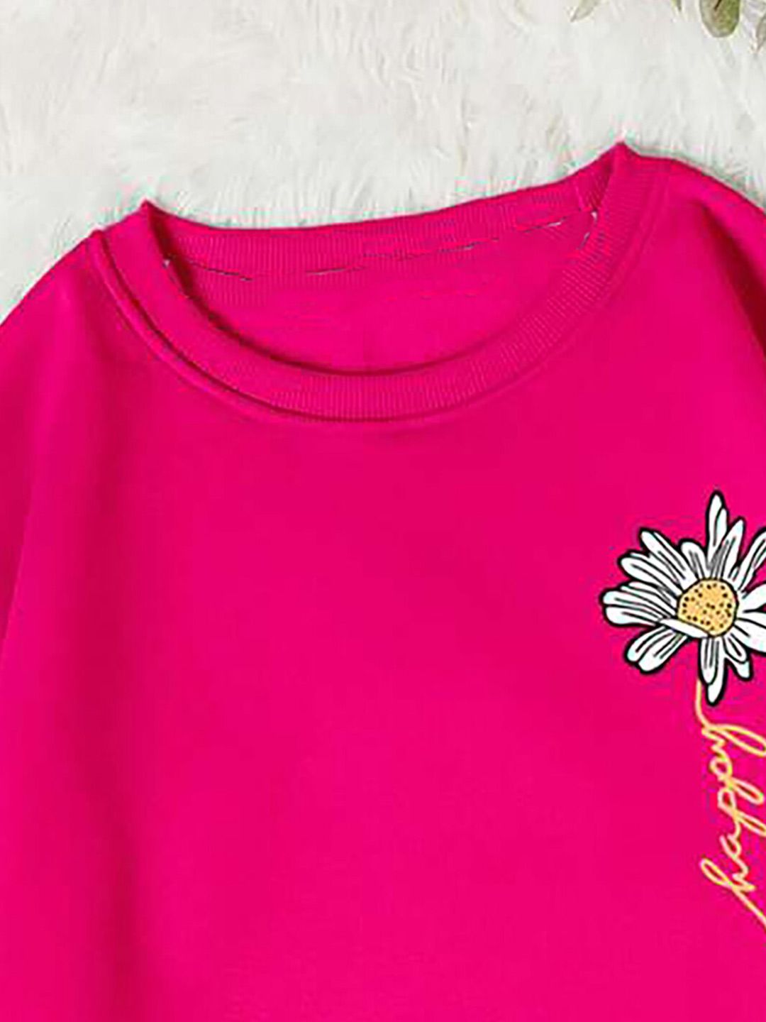 Kotty Floral Printed Pullover Fleece Sweatshirt