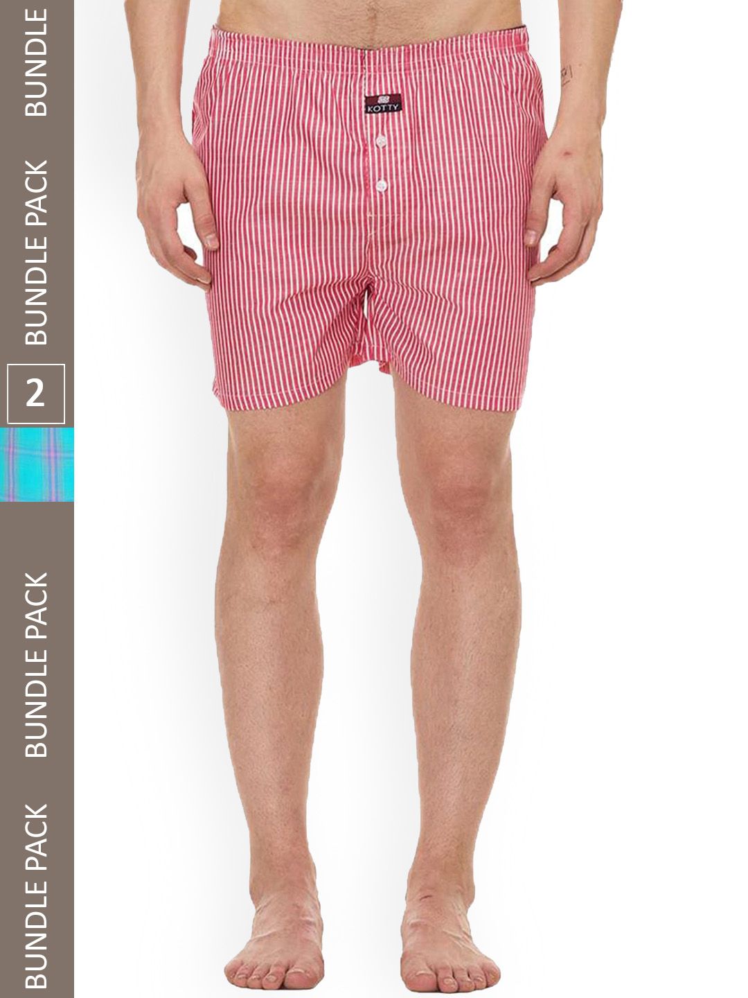 Kotty Men Pack of 2 Printed Low Rise Boxers KTT2PCMENSBOXERSET07