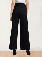 Kotty Women Flared High-Rise Stretchable Cotton Jeans