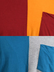 Kotty Women Pack Of 2 Multicoloured Colourblocked Round Neck T-shirts