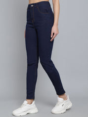 Kotty Women Blue Jean Skinny Fit High-Rise Cropped Jeans