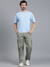 Kotty Men Relaxed Low-Rise Easy Wash Cargos Trousers