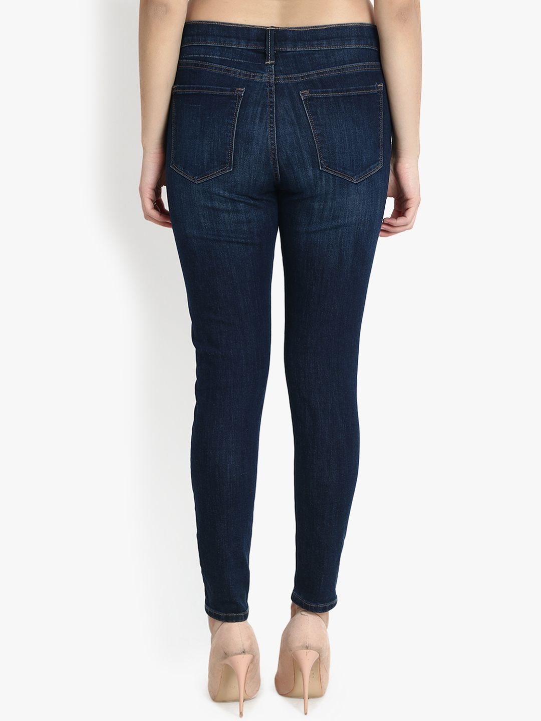 Kotty Women Blue Skinny Fit Mid-Rise Clean Look Jeans