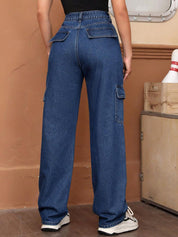 Kotty Women Blue Jean Straight Fit High-Rise Light Fade Stretchable Jeans