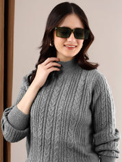 Kotty Women High Neck Pullover Sweater