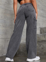 Kotty Women Grey Jean Straight Fit High Rise Light Fade Clean Look Stretchable Jeans