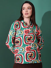 Kotty Women Opaque Printed Casual Shirt