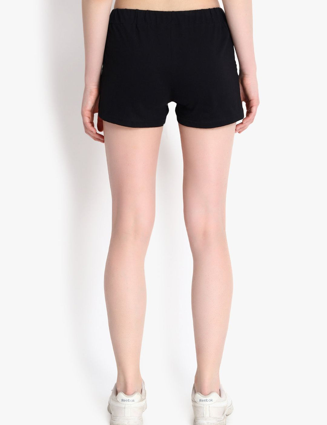 Kotty Women Black Self Design Regular Fit Regular Shorts