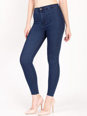 Kotty Women Navy Blue Skinny Fit High-Rise Clean Look Jeans