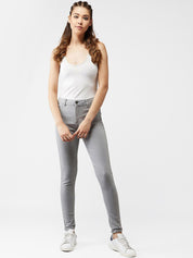 Kotty Women Grey Skinny Fit High-Rise Clean Look Jeans