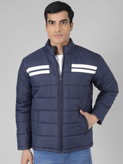 Kotty Men Blue Solid Puffer Jacket