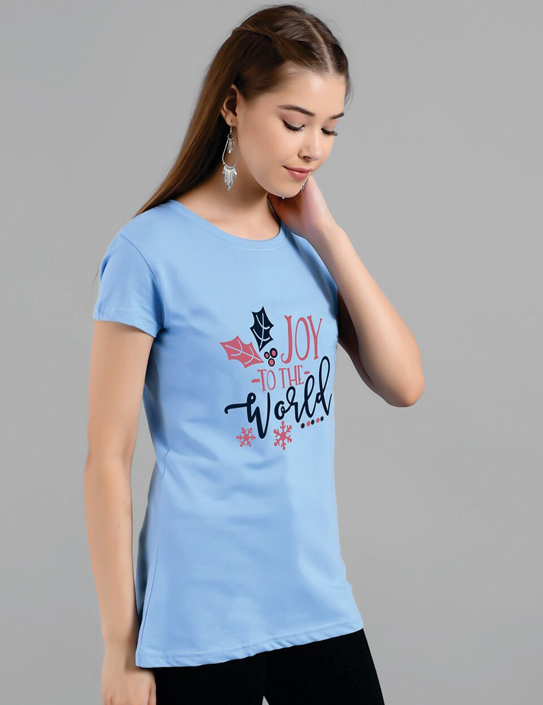 Kotty Typography Printed Round Neck T-shirt