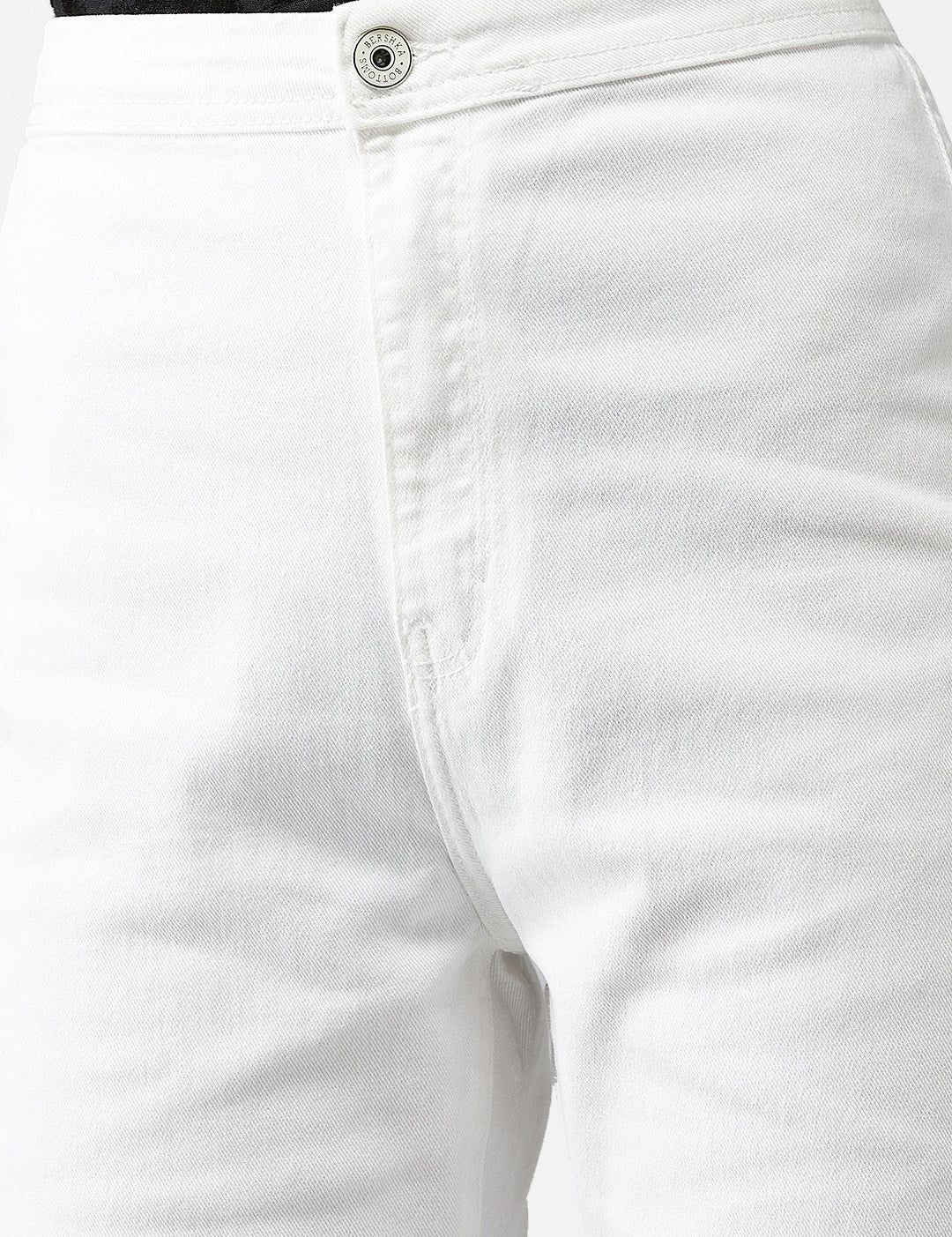 Kotty Women White Flared High-Rise Clean Look Jeans