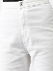 Kotty Women White Flared High-Rise Clean Look Jeans