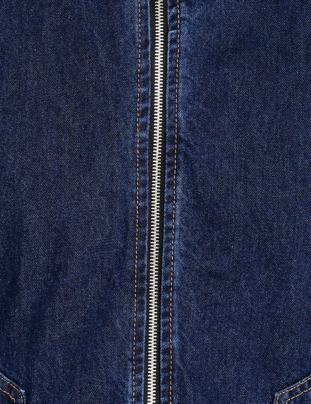 Kotty Men Blue Solid Denim Jacket