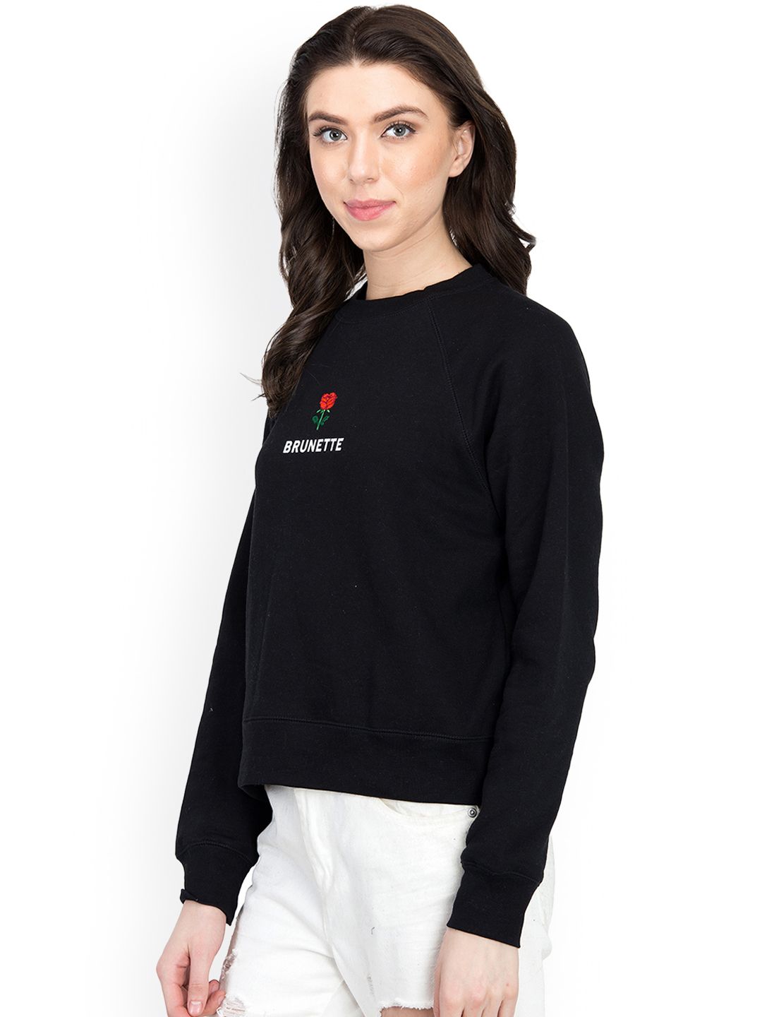 Kotty Women Black Printed Sweatshirt