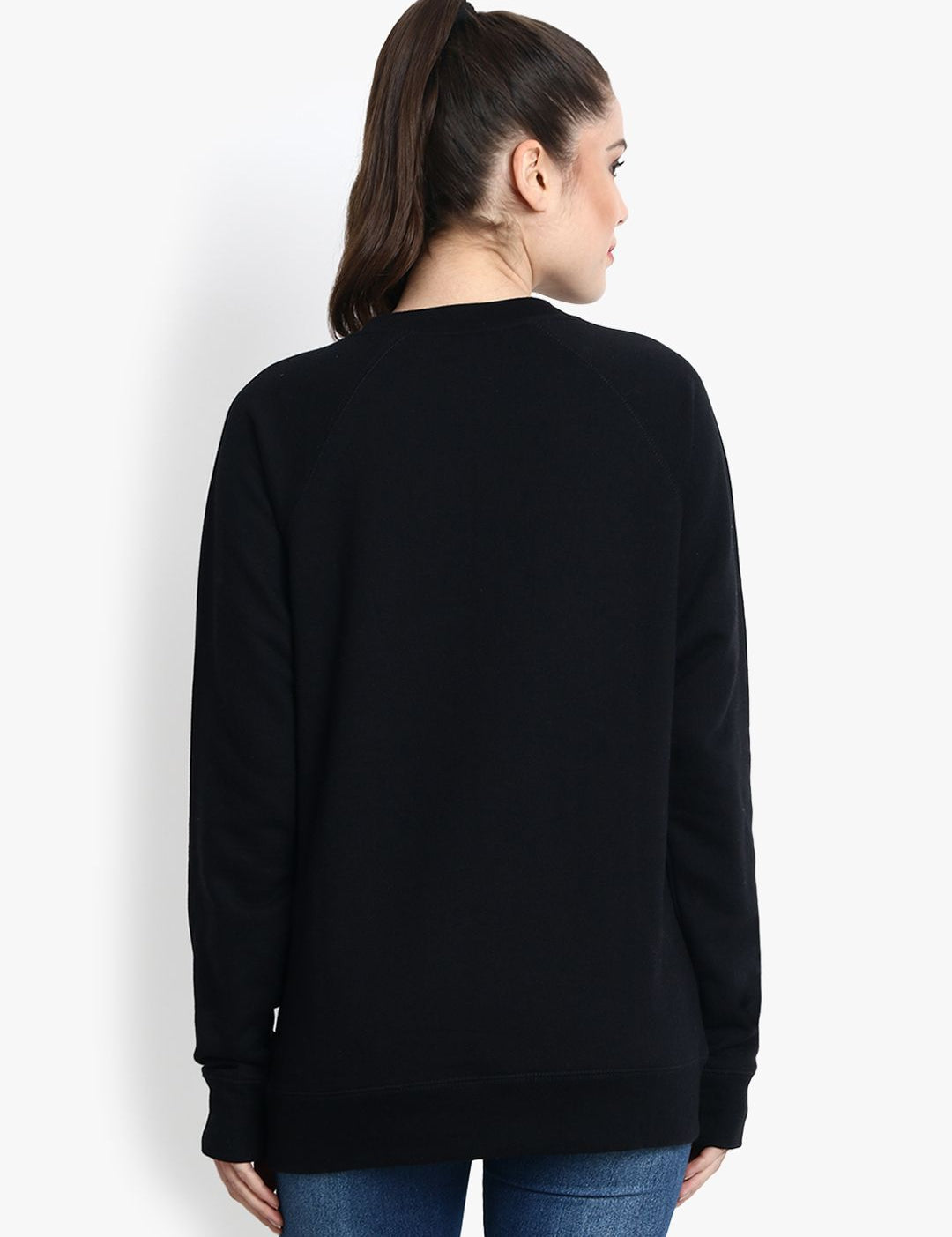 Kotty Women Black Printed Sweatshirt