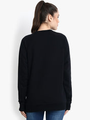 Kotty Women Black Printed Sweatshirt