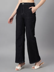 Kotty Women Straight Fit High-Rise Stretchable Jeans