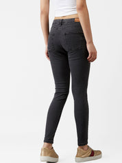 Kotty Women Charcoal Grey Skinny Fit High-Rise Clean Look Jeans