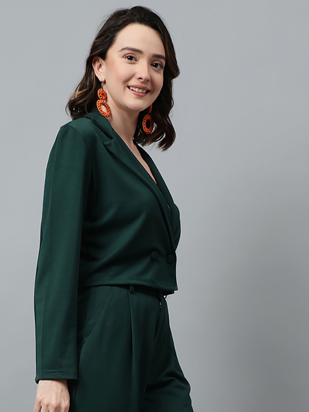 KOTTY Basics Double Breasted Crop Blazer