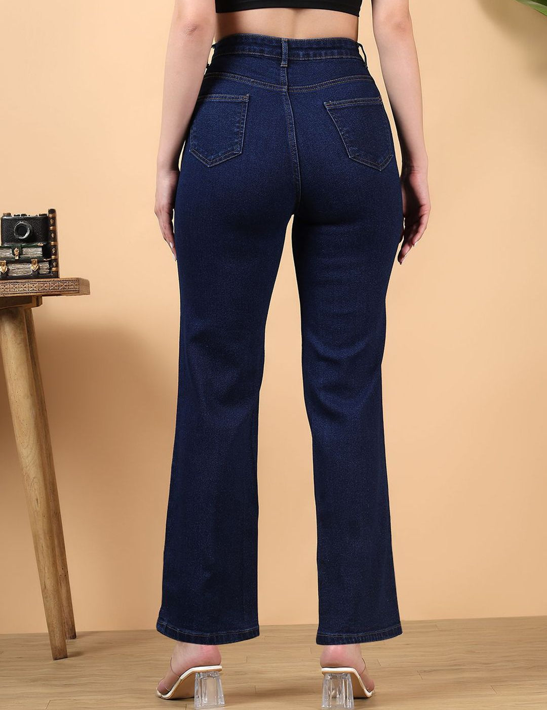 Kotty Women Straight Fit High-Rise Printed Stretchable Jeans