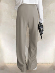 Kotty Women Relaxed Straight Leg Straight Fit High-Rise Easy Wash Trousers