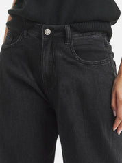 Kotty Women Wide Leg High-Rise Cotton Non Stretchable Jeans