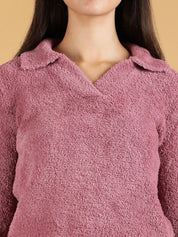 Kotty Women Lapel Collar Pullover