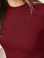 Kotty Women High Neck Short Sleeves Top