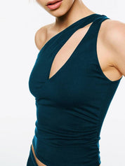 Kotty One Shoulder Crop Top With Ankle-Length Skirt Co-Ords