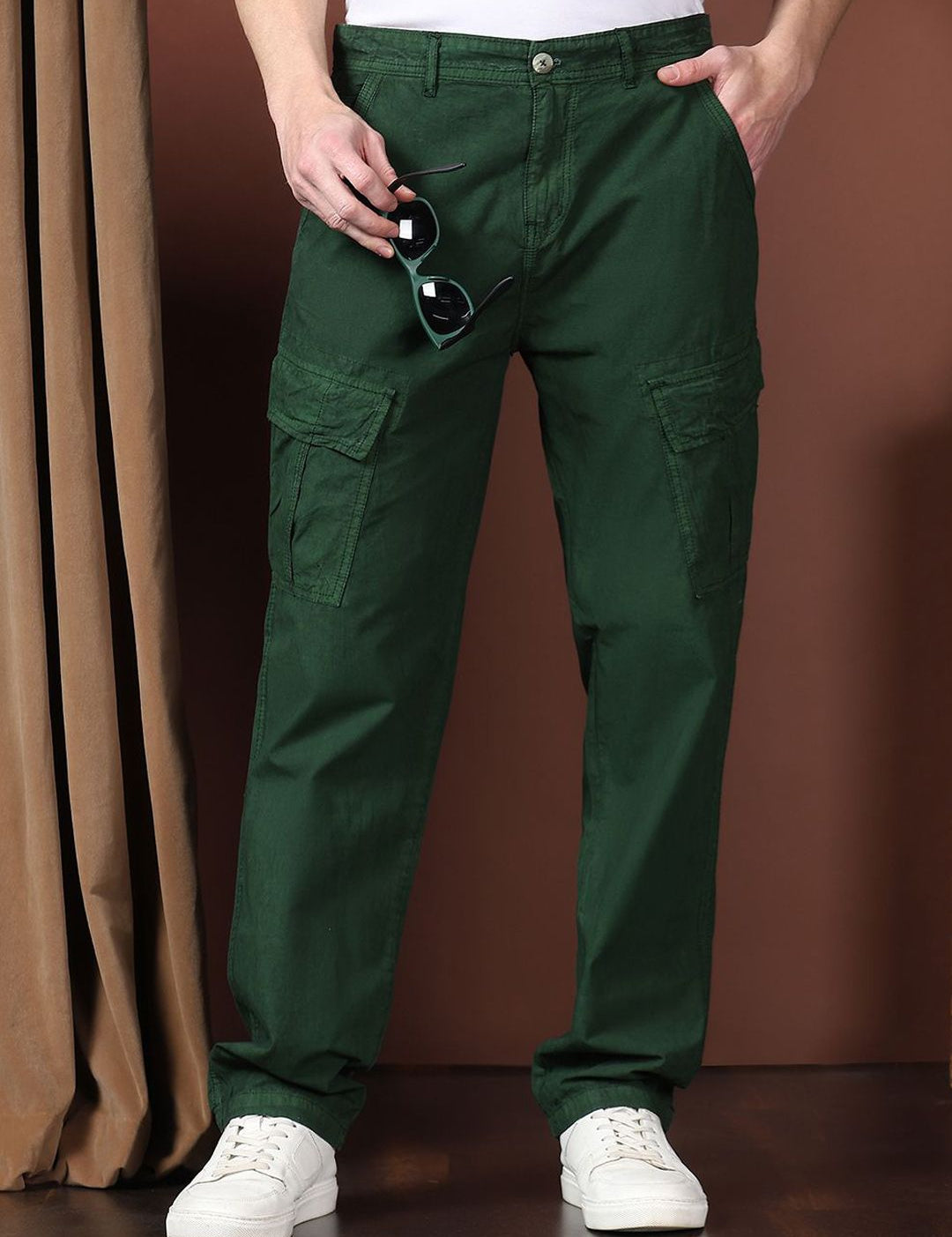 Kotty Men Relaxed Easy Wash Cargos Trousers