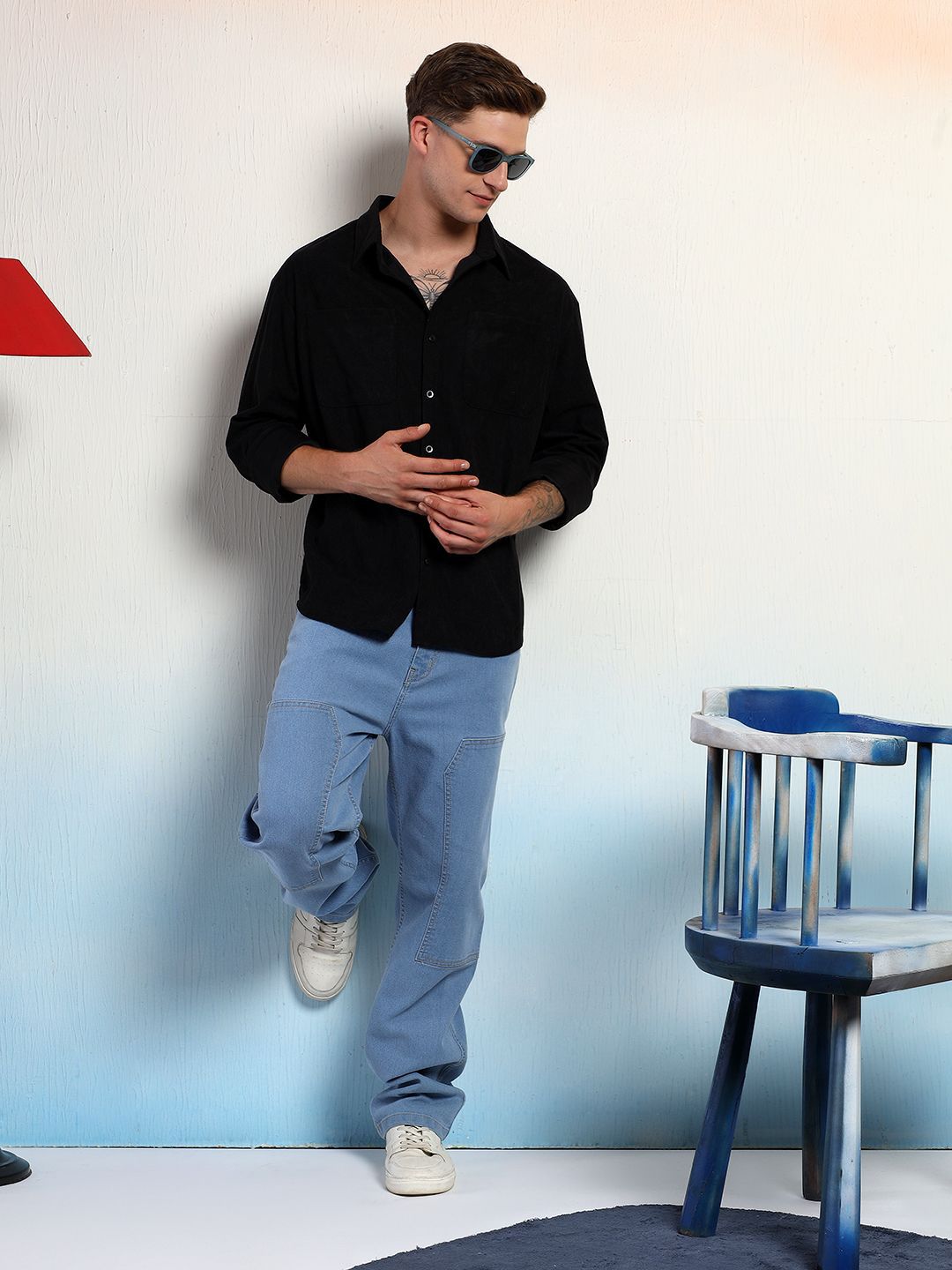 Kotty Men Sheer Casual Shirt