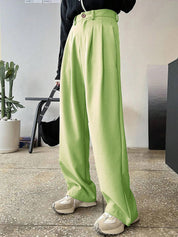 Kotty Women Easy Wash Pleated Mid-Rise Parallel Trousers