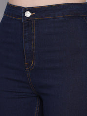Kotty Women Blue Jean Skinny Fit High-Rise Cropped Jeans