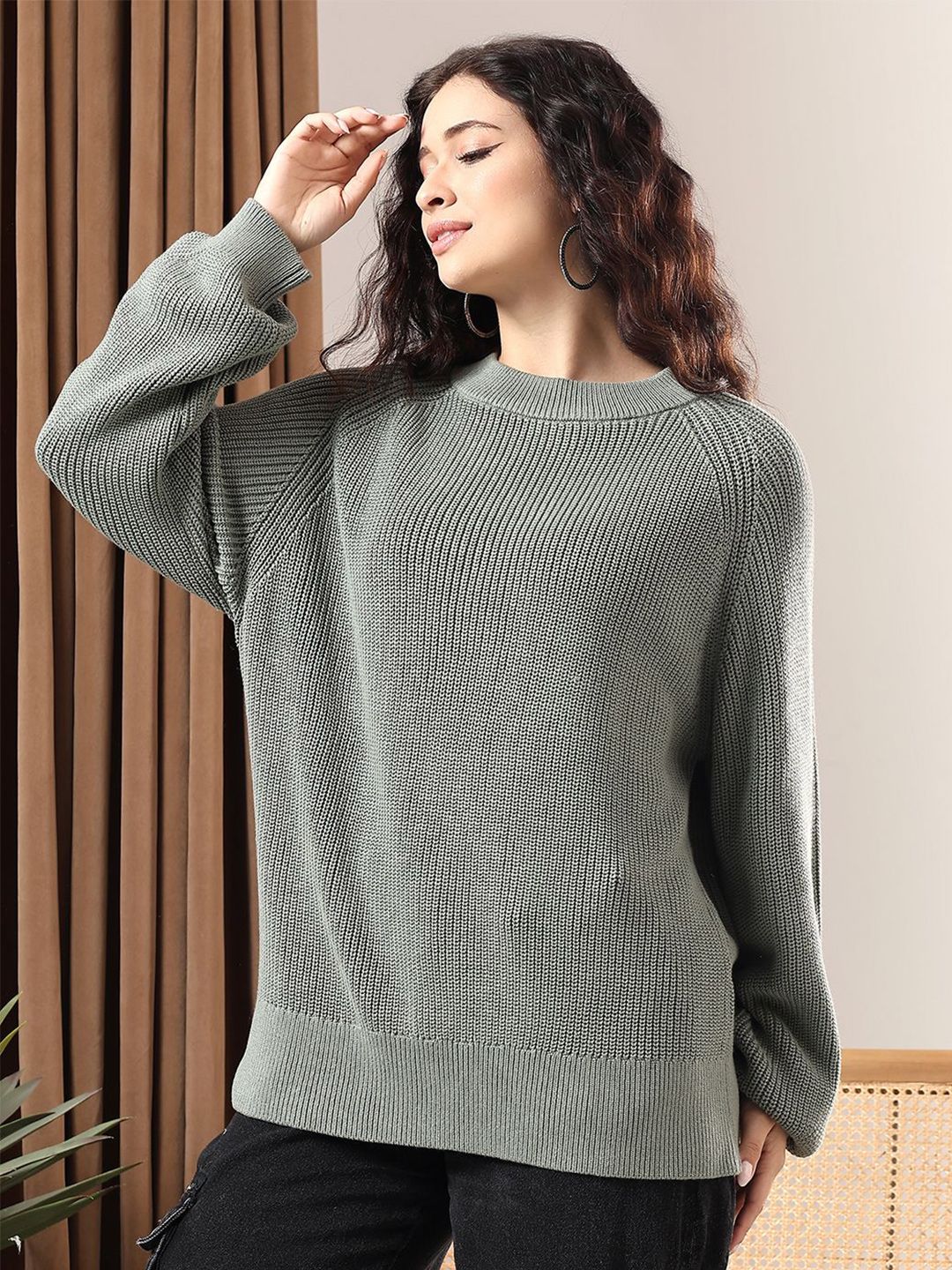 Kotty Women Ribbed Cotton Pullover
