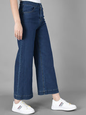 Kotty Women Blue Flared High-Rise Clean Look Jeans