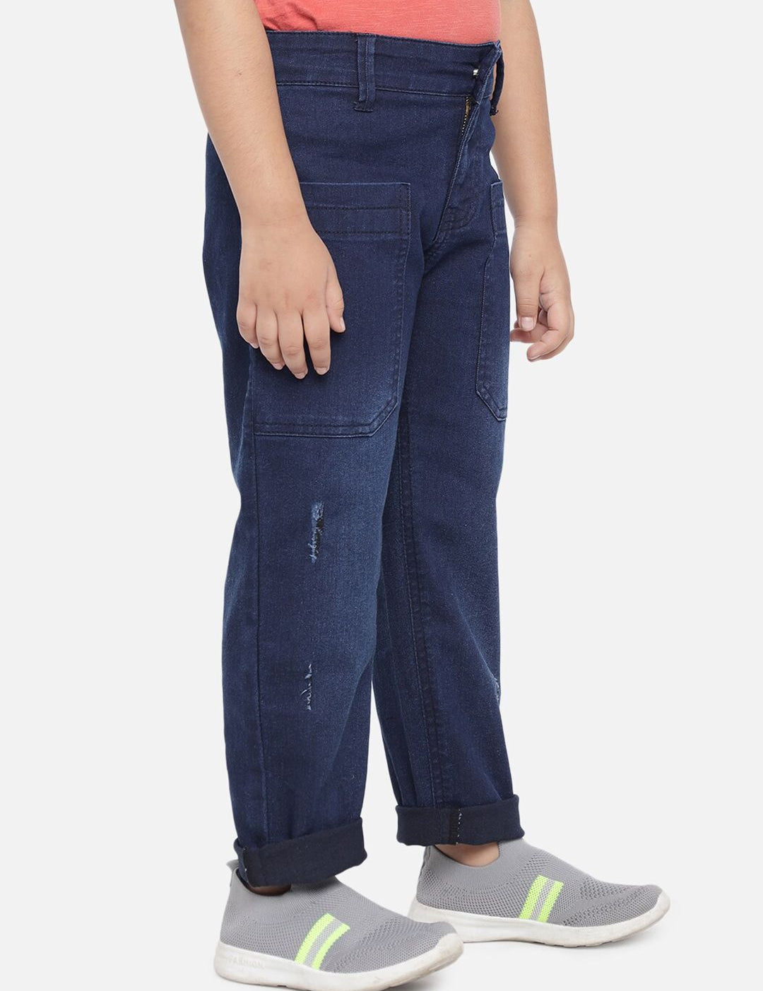 Kotty Boys Jean Regular-Fit Low Distress Light Fade Stretchable Jeans