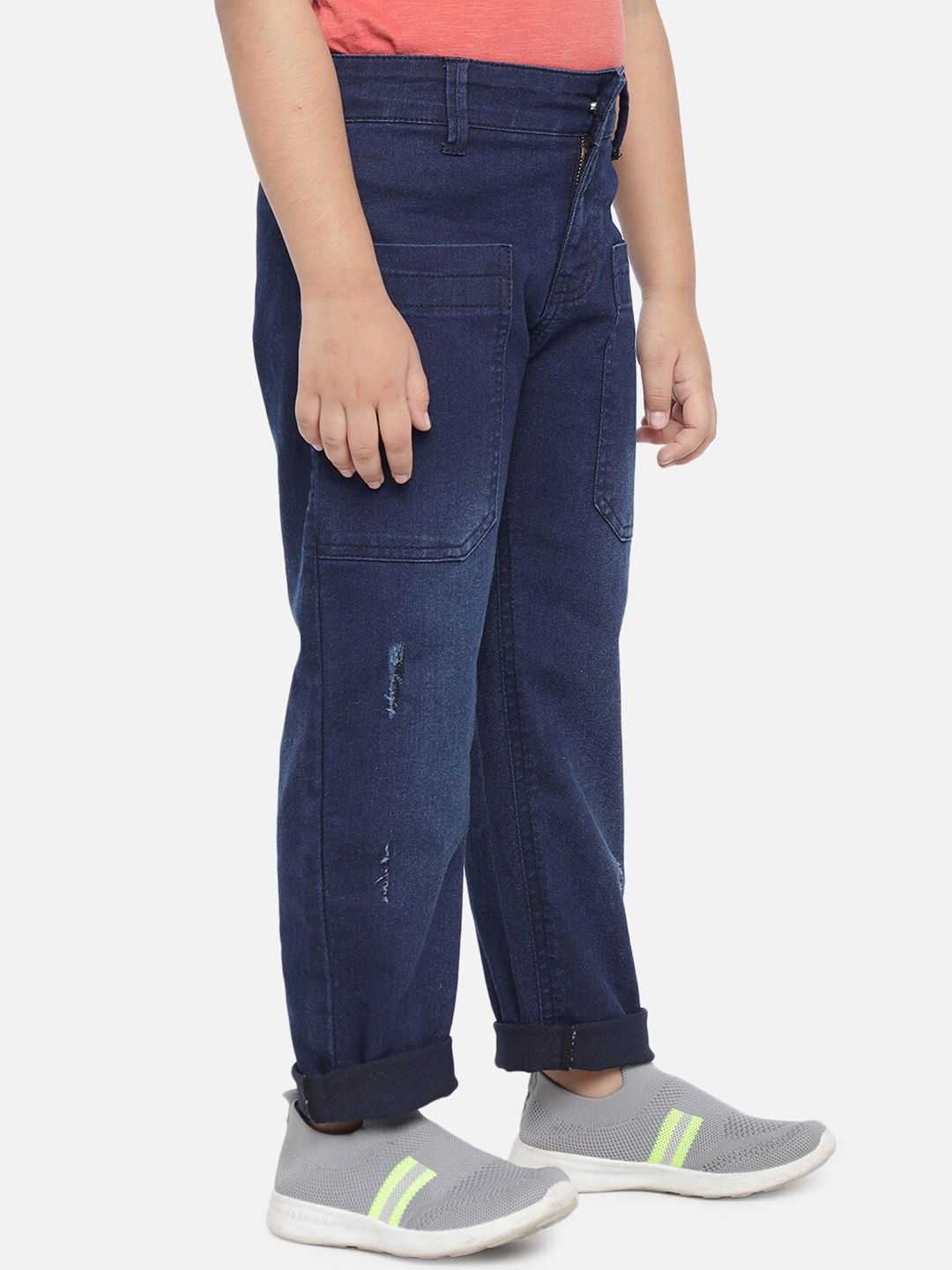 Kotty Boys Jean Regular-Fit Low Distress Light Fade Stretchable Jeans