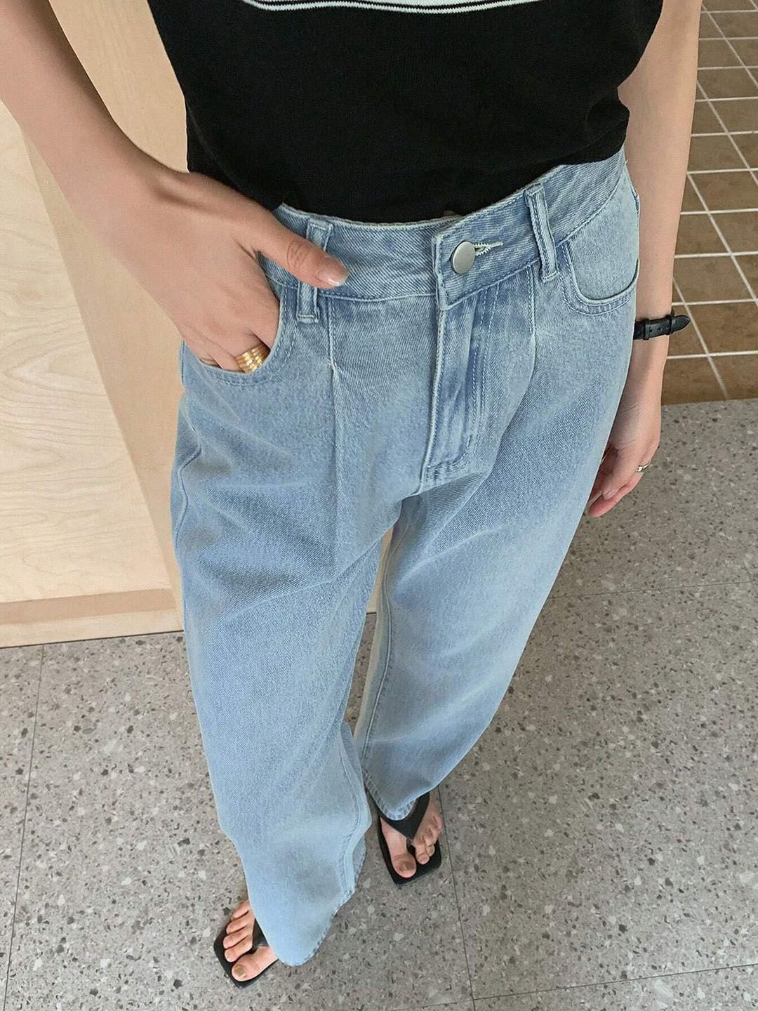 KOTTY Basics Women Wide Leg High-Rise Stretchable Jeans