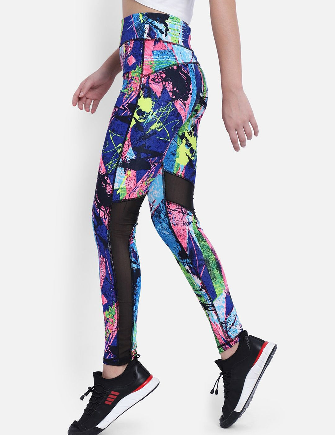 Kotty Women Blue & Pink Printed Tights