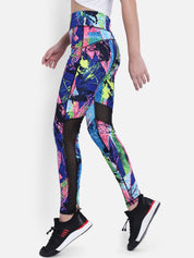 Kotty Women Blue & Pink Printed Tights