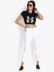 Kotty Women White Skinny Fit High-Rise Clean Look Stretchable Jeans