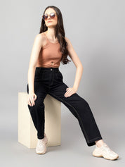 Kotty Women Straight Fit High-Rise Stretchable Jeans