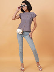 Kotty Women Solid Round Neck T-shirt