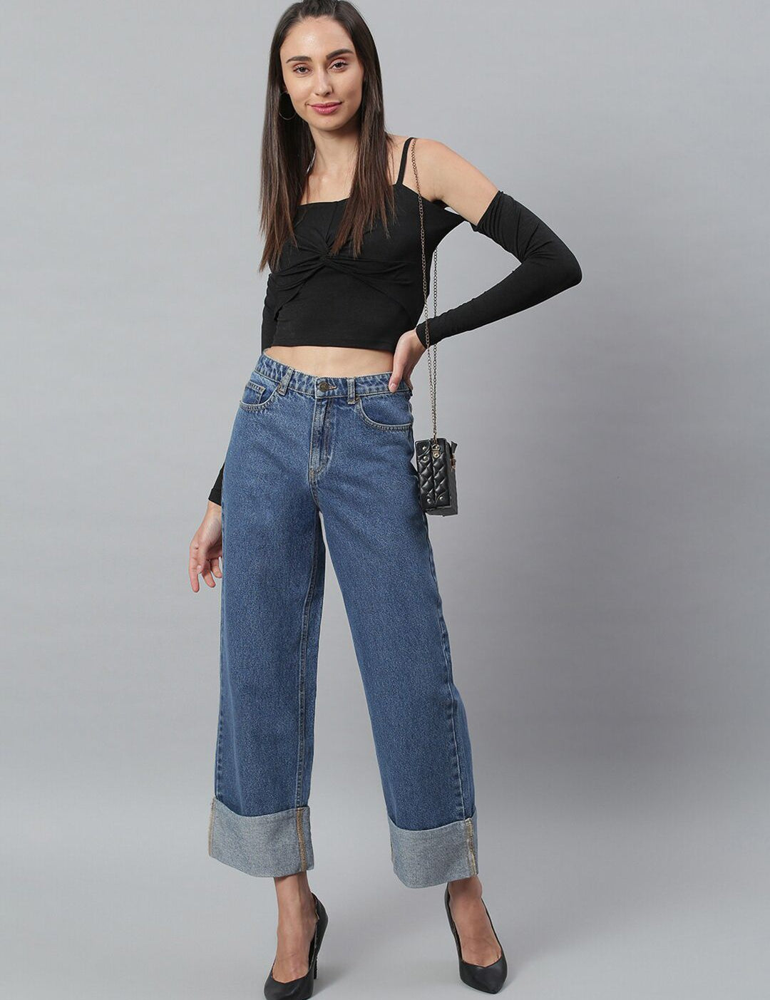 Kotty Women Blue No Fade Clean Look Flared Jeans